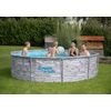 Piscina Tubular Redonda 3,05mx76cm Gris Piedra