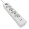 Regleta Con Interruptor Philips Spn3042wa/10 4 Tomas De Corriente + 2 Entradas Usb Blanco