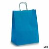 Bolsa De Papel 24 X 12 X 40 Cm Azul (25 Unidades)