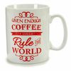 Taza Mug Coffee Porcelana Rojo Blanco 500 Ml 24 Unidades