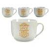 Taza Coffee Porcelana Dorado Blanco 500 Ml 24 Unidades