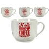 Taza Coffee Porcelana Rojo Blanco 500 Ml 24 Unidades