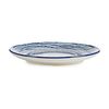 Plato Llano Rayas Porcelana Azul Blanco 6 Unidades (24 X 2,8 X 24 Cm)