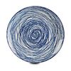 Plato Llano Rayas Porcelana Azul Blanco 6 Unidades (24 X 2,8 X 24 Cm)