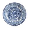 Plato Hondo Rayas Porcelana Azul Blanco 6 Unidades (20 X 4,7 X 20 Cm)