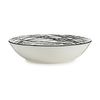 Plato Hondo Rayas Porcelana Negro Blanco 6 Unidades (20 X 4,7 X 20 Cm)