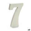 Número 7 Madera Blanco (1,8 X 21 X 17 Cm) (12 Unidades)