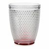 Vaso Rojo Puntos Transparente Vidrio 300 Ml (6 Unidades)