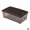 Caja Con Tapa Stefanplast 19,5 X 11,5 X 33 Cm Plástico Chocolate 5 L (12 Unidades)