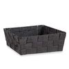 Cesta Trenzada Negro Tela 2,4 L 20 X 8 X 24 Cm (24 Unidades)