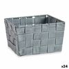 Cesta Trenzada Gris Tela (15 X 10,5 X 20 Cm) (24 Unidades)