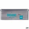 Caja Para Infusiones Organic Tea Gris Hojalata (11 X 7,1 X 18 Cm) (24 Unidades)