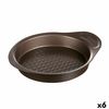 Molde Para Horno Pyrex Asimetria Redondo Negro Ø 26 Cm (6 Unidades)