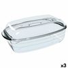 Fuente De Cocina Ô Cuisine Rectangular Con Tapa 1,6 L 2,9 L Transparente Vidrio (3 Unidades)