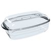 Fuente De Cocina Ô Cuisine Rectangular Con Tapa 1,6 L 2,9 L Transparente Vidrio (3 Unidades)