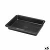 Molde Para Horno Pyrex Magic Cuadrado Rectangular Negro Metal 24 X 24 Cm (6 Unidades)