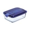 Fiambrera Hermética Luminarc Easy Box Azul Vidrio (6 Unidades) (1,22 L)