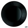 Plato Hondo Luminarc Harena Negro Vidrio (ø 23,5 Cm) (24 Unidades)