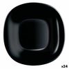 Plato De Postre Luminarc Carine Negro Vidrio (19 Cm) (24 Unidades)