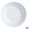 Plato Llano Luminarc Feston Blanco Vidrio (25 Cm) (24 Unidades)