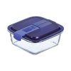 Fiambrera Hermética Luminarc Easy Box Azul Vidrio (760 Ml) (6 Unidades)