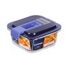 Fiambrera Hermética Luminarc Easy Box Azul Vidrio (380 Ml) (6 Unidades)