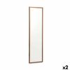 Espejo De Pared 30 X 120 Cm Bronce Madera Mdf (2 Unidades)