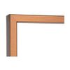 Espejo De Pared 30 X 120 Cm Bronce Madera Mdf (2 Unidades)