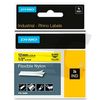 Cinta Laminada Para Rotuladoras Rhino Dymo Id1-12 Amarillo Negro 12 X 3,5 Mm Autoadhesivas (5 Unidades)