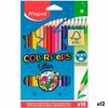 Lápices De Colores Maped Color' Peps Star Multicolor 18 Piezas (12 Unidades)