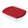 Fiambrera Rectangular Con Tapa Pyrex Cook & Store Rectangular 2,5 L Rojo Vidrio (5 Unidades)