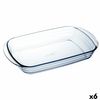 Fuente Para Horno Ô Cuisine Ocuisine Vidrio Rectangular Transparente Vidrio 6 Unidades 35 X 22 X 6 Cm