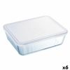 Fiambrera Rectangular Con Tapa Pyrex Cook & Freeze 19 X 14 X 5 Cm 800 Ml Transparente Silicona Vidrio (6 Unidades)