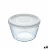 Fiambrera Redonda Con Tapa Pyrex Cook & Freeze 1,1 L 15 X 15 X 10 Cm Transparente Silicona Vidrio (4 Unidades)