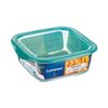 Fiambrera Cuadrada Con Tapa Luminarc Keep'n Lagon 10 X 5,4 Cm Turquesa 380 Ml Bicolor Vidrio (6 Unidades)