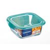 Fiambrera Cuadrada Con Tapa Luminarc Keep'n Lagon 15,6 X 6,6 Cm Turquesa 1,22 L Vidrio (6 Unidades)