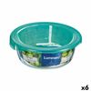 Fiambrera Redonda Con Tapa Luminarc Keep'n Lagon 13,5 X 6 Cm Turquesa 680 Ml Vidrio (6 Unidades)