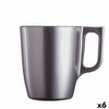 Taza Mug Luminarc Flashy Morado 250 Ml Vidrio (6 Unidades)