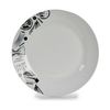 Plato Llano Ø 24,4 Cm Negro Blanco Porcelana Pasta (10 Unidades)