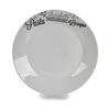 Plato Llano Ø 24,4 Cm Negro Blanco Porcelana Pasta (10 Unidades)