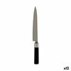 Cuchillo De Cocina 3,5 X 33,5 X 2,2 Cm Plateado Negro Acero Inoxidable Plástico (12 Unidades)