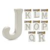 Letras Jklmnopqr Blanco Poliestireno 2,5 X 22 X 17 Cm (9 Unidades)