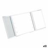 Espejo De Bolsillo Luz Led Blanco 1,5 X 9,5 X 11,5 Cm (12 Unidades)