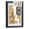 Marco De Fotos 24 X 2,5 X 32,5 Cm Negro Vidrio Madera Mdf (6 Unidades)