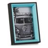 Marco De Fotos 3 X 17 X 12 Cm Cristal Negro Azul Madera Mdf (6 Unidades)