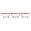 Set De Cuencos Karaman Rojo Transparente Vidrio Polietileno Ø 10,5 Cm 275 Ml (8 Unidades)