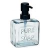 Dispensador De Jabón Pure Soap 250 Ml Cristal Negro Plástico (12 Unidades)