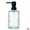 Dispensador De Jabón Diamante Cristal Transparente Plástico 410 Ml (12 Unidades)