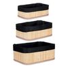 Organizadores Set Negro Natural Bambú 31 X 12 X 21 Cm (4 Unidades)