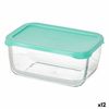 Fiambrera Snow 790 Ml Verde Transparente Vidrio Polietileno (12 Unidades)